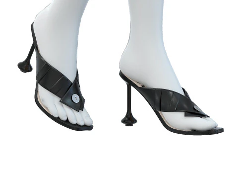 Heel Sandal in Lambskin 3D Model