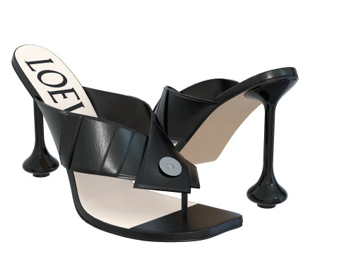 Heel Sandal in Lambskin 3D Model
