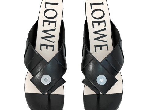 Heel Sandal in Lambskin 3D-Modell