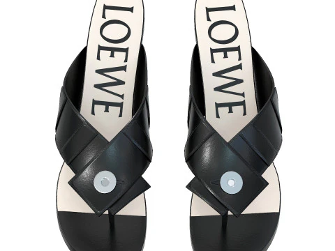 Heel Sandal in Lambskin 3D Model