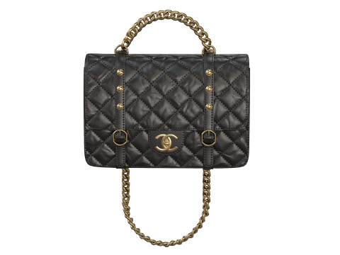 Vintage Flap Bag Aged Calfskin Black Model 3D