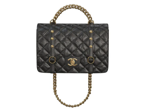Vintage Flap Bag Aged Calfskin Black 3D Model