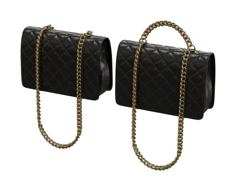 Vintage Flap Bag Aged Calfskin Black Model 3D