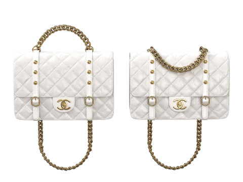 Vintage Flap Bag Aged Calfskin White 3D Model