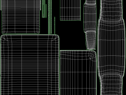 Vintage Flap Bag Aged Calfskin White 3D Model