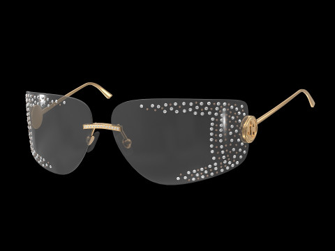 Pale Sunglasses with Crystals 3D 모델