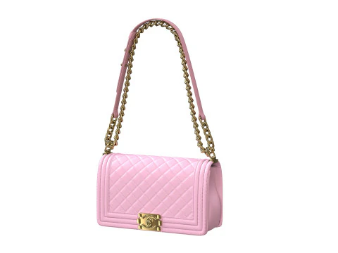 소년 핸드백 핑크 가죽 3D 모델