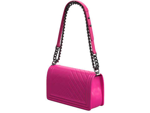 Boy Handbag Purple Leather 3D Model