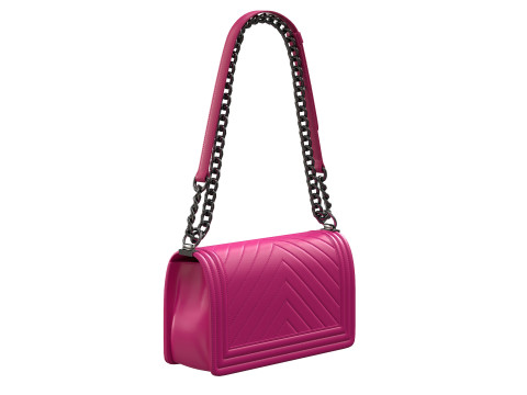 Boy Handbag Purple Leather 3D Model