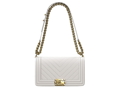 Boy Handbag White Leather 3D Модель