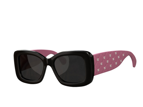 Acetate 5483 Rectangle Sunglasses 3D Модель