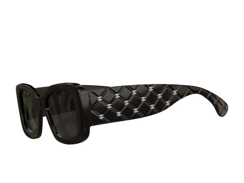Acetate 5483 Rectangle Sunglasses 3D Модель