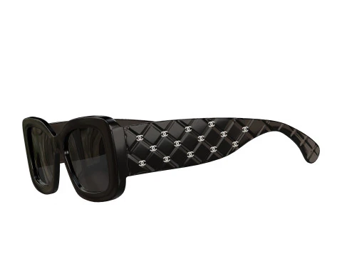 Acetate 5483 Rectangle Sunglasses 3D Model