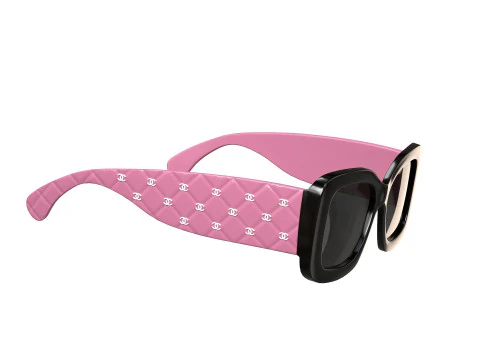Acetate 5483 Rectangle Sunglasses 3D Model
