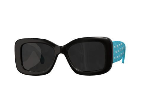 Acetate 5483 Rectangle Sunglasses 3D Модель
