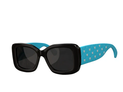 Acetate 5483 Rectangle Sunglasses 3D Model