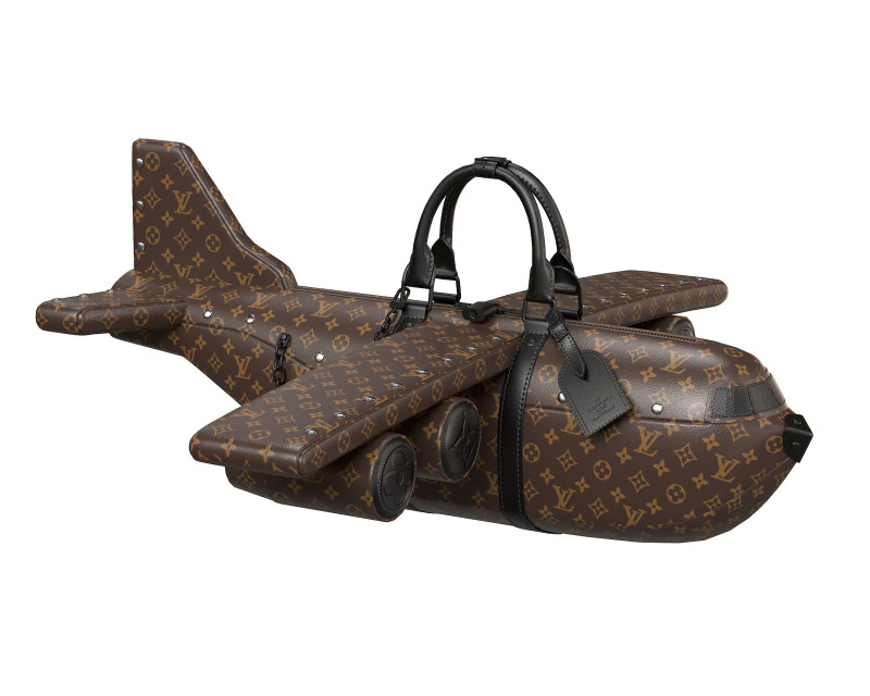 Airplane Brown Bag 3D Model .c4d .max .obj .3ds .fbx .stl .blend 