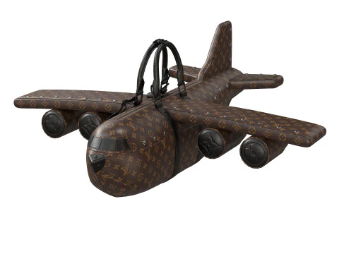 Airplane Brown Bag 3D Model