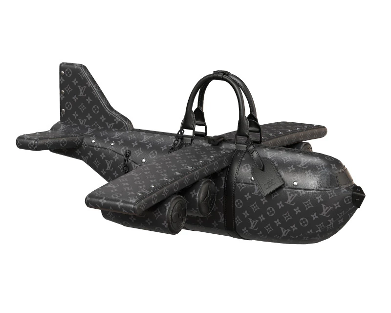 Airplane Black Bag 3D Model .c4d .max .obj .3ds .fbx .stl .blend 
