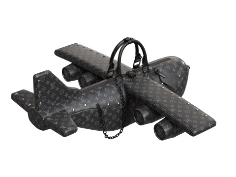 Airplane Black Bag 3D Модель