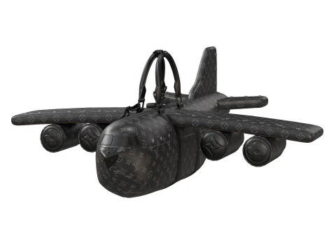 Airplane Black Bag 3D Model