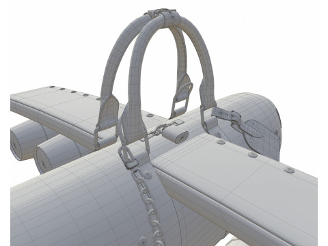 Airplane Black Bag 3D Модель