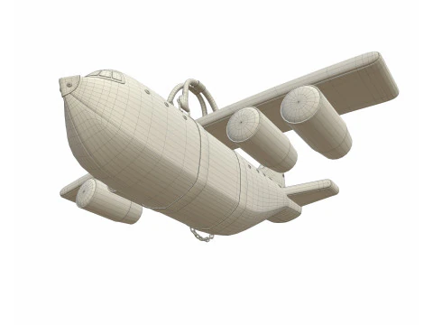 Airplane Black Bag 3D Model
