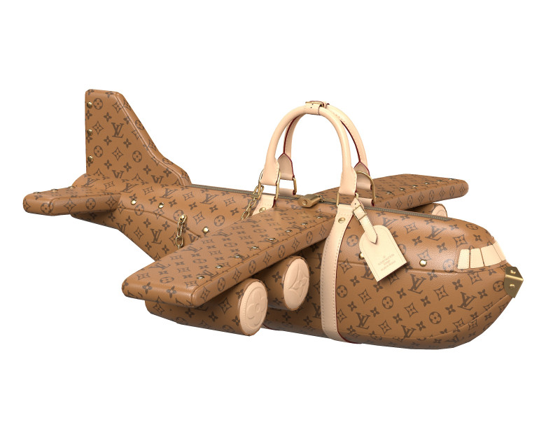 Airplane Light Brown Bag 3D Modell in Kleidung 3DExport