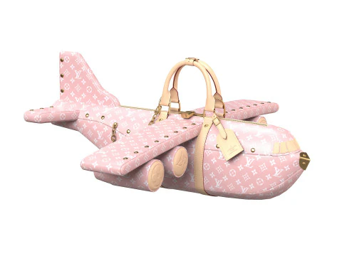 R&oacute;żowa torba samolotowa Model 3D