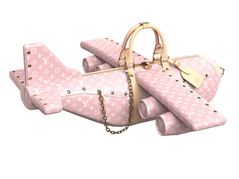 Airplane Pink Bag Modelo 3D