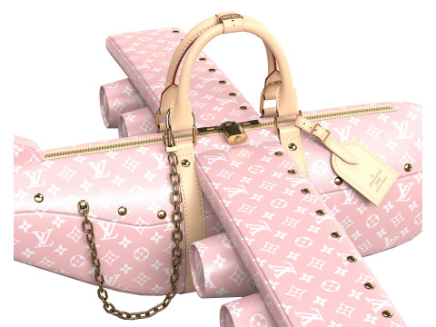 Airplane Pink Bag Modelo 3D