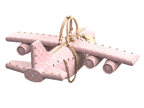 Airplane Pink Bag Modelo 3D