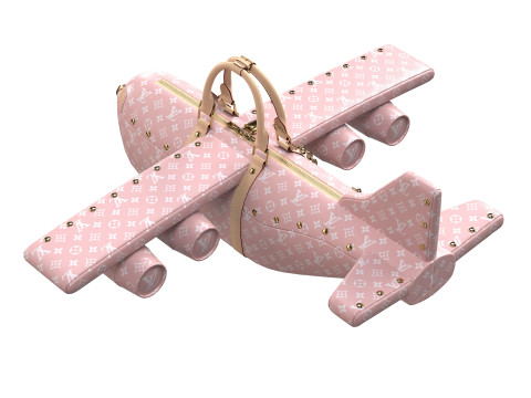 Airplane Pink Bag Modelo 3D