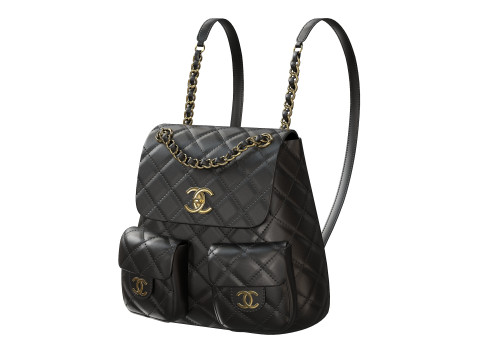 Small Backpack Black Bag 3D मॉडल
