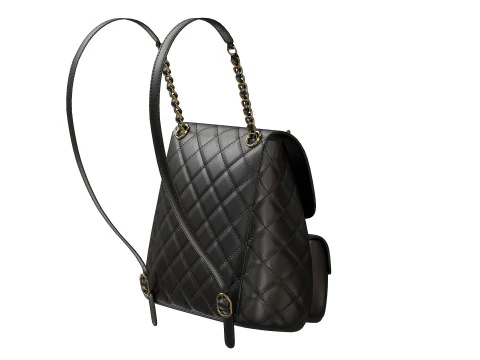 Small Backpack Black Bag 3D Model