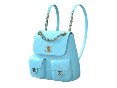 Small Backpack Blue Bag Modello 3D