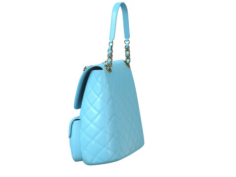 Small Backpack Blue Bag 3D Model