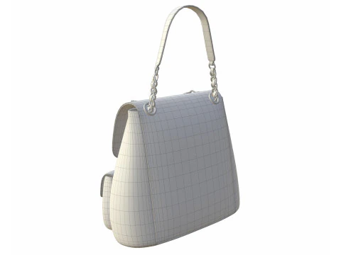 Small Backpack Blue Bag 3D Model
