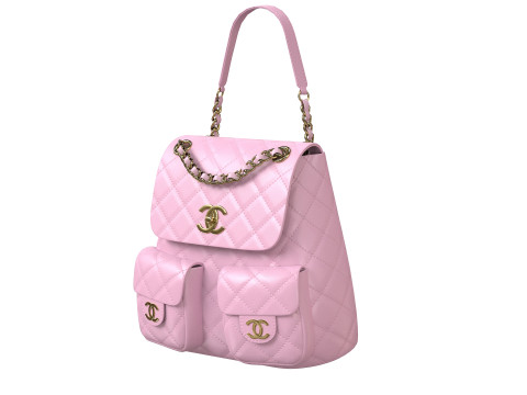 Small Backpack Pink Bag 3D 模型
