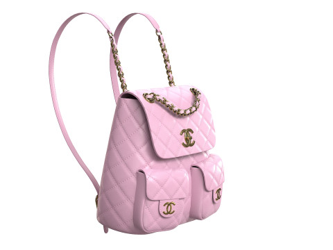 Small Backpack Pink Bag 3D 模型