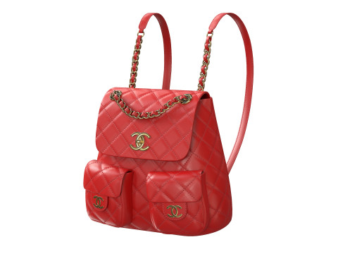 Small Backpack Red Bag 3D Модель