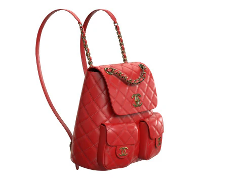 Small Backpack Red Bag 3D Model