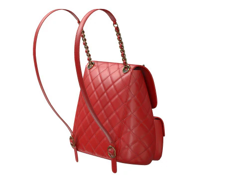 Small Backpack Red Bag 3D Model