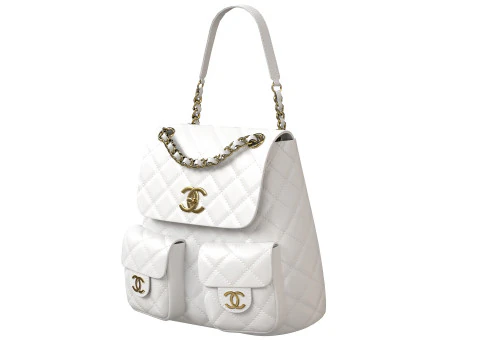 Small Backpack White Bag 3D Model