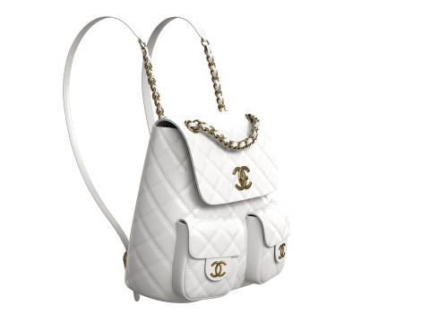 Small Backpack White Bag 3D मॉडल