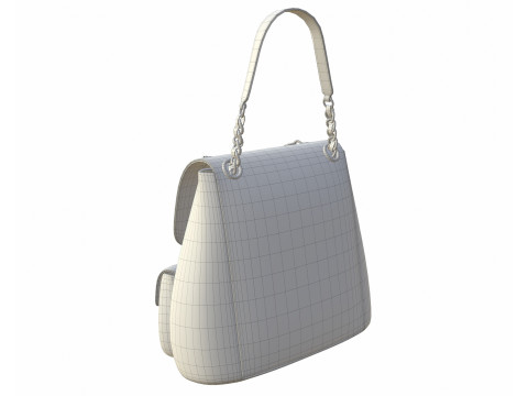 Small Backpack White Bag 3D मॉडल