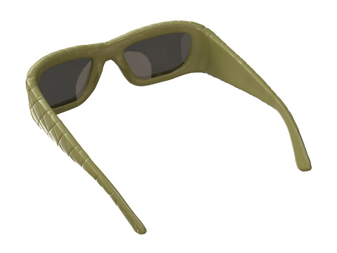 Intrecciato Rectangular Sunglasses 3D Модель