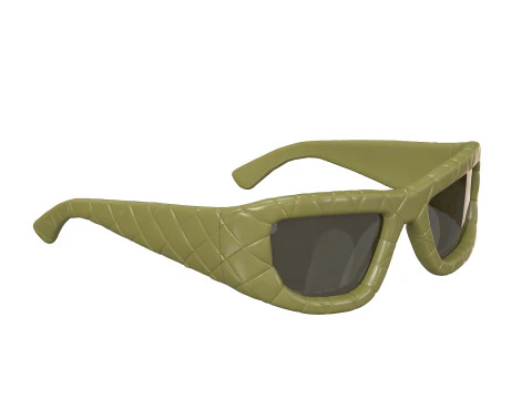 Intrecciato Rectangular Sunglasses 3D Model