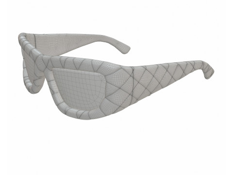 Intrecciato Rectangular Sunglasses 3D Модель