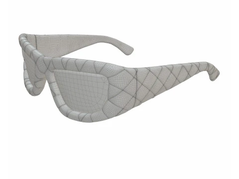 Intrecciato Rectangular Sunglasses 3D Model